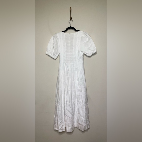 Reformation Coucou Linen Midi Dress in White - Picture 16 of 16